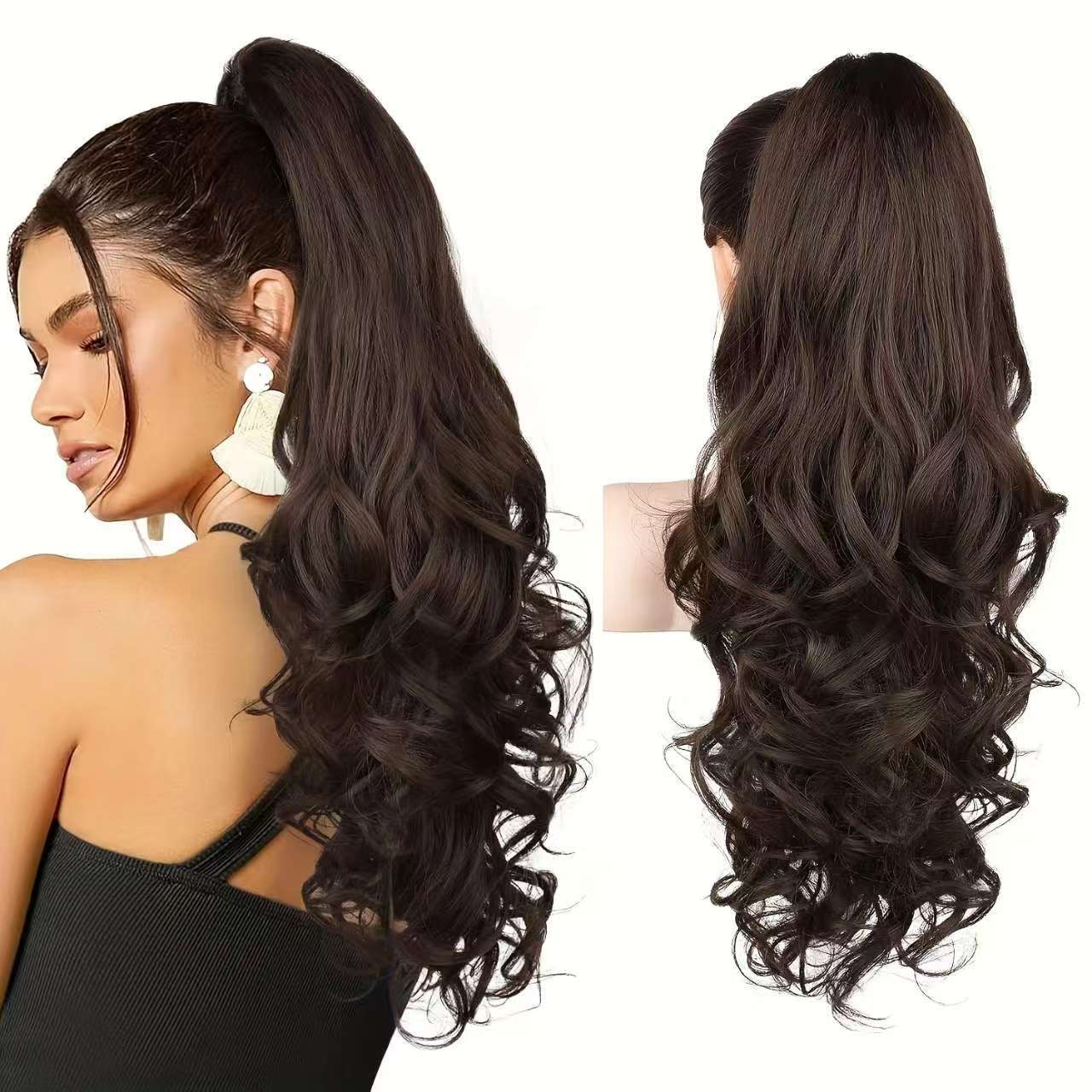 🔥 Időben korlátozott promóció 50% KEDVEZMÉNY 👩💕 Csíptethető hullámos lófarok hosszabbítás 🙋‍♀️-16