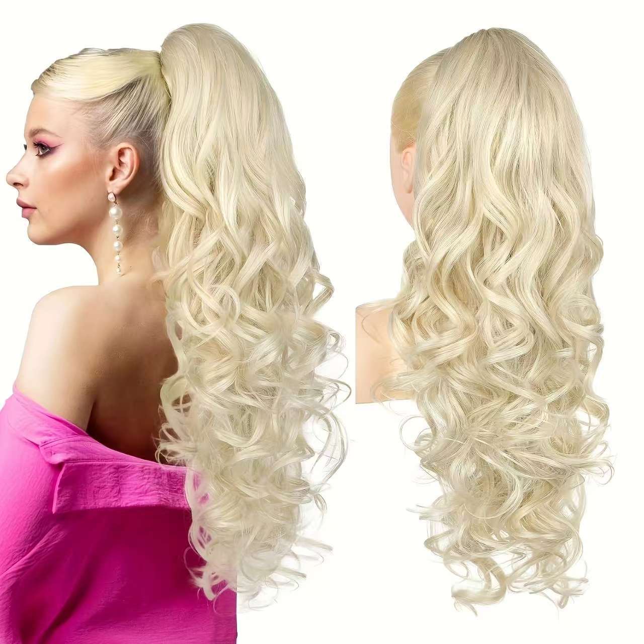 🔥 Időben korlátozott promóció 50% KEDVEZMÉNY 👩💕 Csíptethető hullámos lófarok hosszabbítás 🙋‍♀️-19
