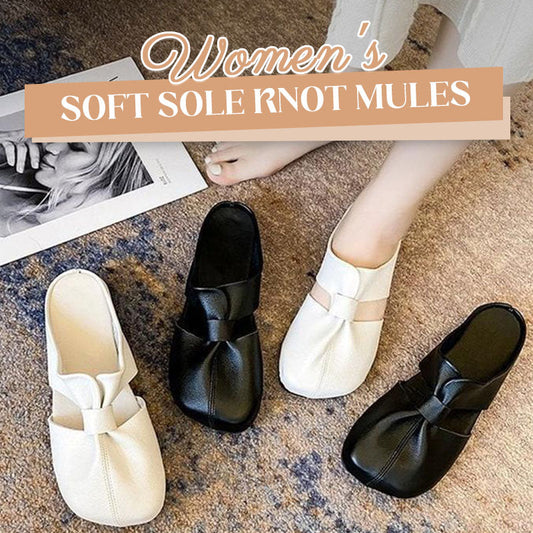 👡Női csomós mules papucs – puha talp | Divatos dizájn, könnyű és rugalmas 🛍️