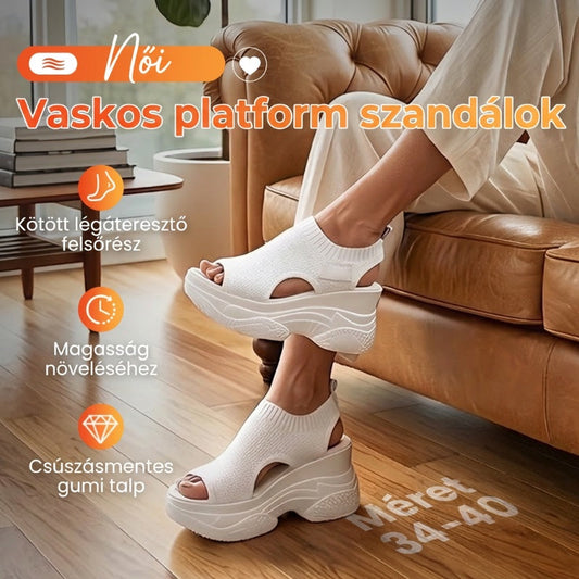 👡 Női ferde sarkú szandál – nyitott orrú🏖️