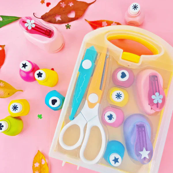 💖Ajándék a gyermeknek🎁Kreatív gyerekek DIY lyukasztó kézműves készlet🎉A gyermekek kreativitásának fejlesztése-1