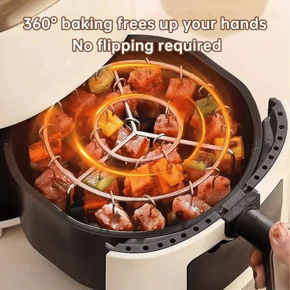 🥩🔥Függőleges kebab grill levegős fritőzhez + ingyenes hőálló kesztyűk🍤