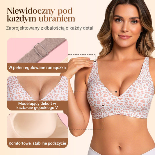 💕Kényelmes, varratmentes, mindennapi viseletre szánt női leopárdmintás melltartó💖