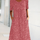 🎁Casual Γυναικείο Floral Round Neck Φόρεμα (8 χρώματα με τσέπες)