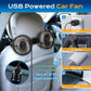 🌞🌬️Kétfejű USB Autós Ülés Ventilátor, 3 Sebesség, 360°-ban Forgatható 🚘❄️