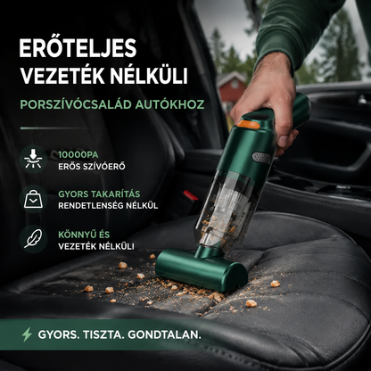 🔋Nagy teljesítményű autóporszívó – vezeték nélküli és nagy szívóteljesítményű🌀