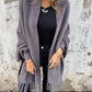 🔥 Γυναικείο μακρύ μανίκι Casual Tassel Shawl Coat