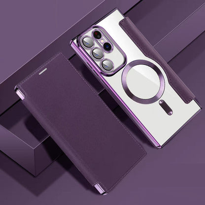 📱✨Νέα δερμάτινη θήκη με υφή Flip για το τηλέφωνο Samsung