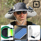 ☀️Napvédő halászsapka – 2 napelemes ventilátorral🧢