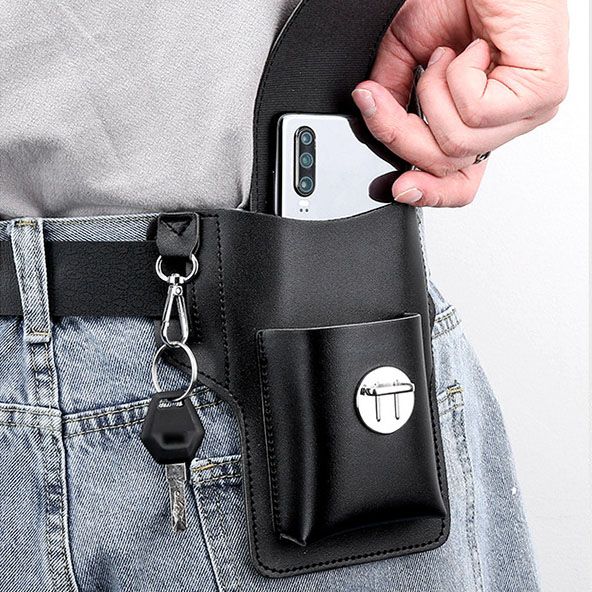 Hordozható mobiltelefon öv táska-6