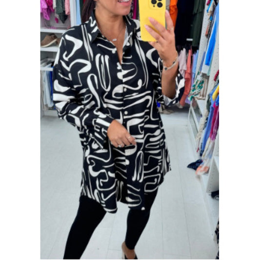 💖LADIES CASUAL TRENDY ΜΑΚΡΎ ΜΑΝΊΚΙ ΠΈΤΟ ΤΥΠΩΜΈΝΟ T-SHIRT🔥