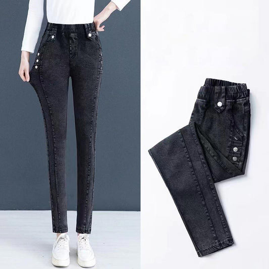 👖 ΕΛΑΣΤΙΚΌ ΖΕΣΤΌ ΒΕΛΟΎΔΙΝΟ SKINNY ΤΖΙΝ ΓΙΑ ΓΥΝΑΊΚΕΣ