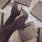 👠 ΓΥΝΑΙΚΕΊΑ SPARKLY FAUX DIAMONDS KNEE HIGH BOOTS