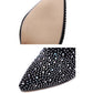 👠 ΓΥΝΑΙΚΕΊΑ SPARKLY FAUX DIAMONDS KNEE HIGH BOOTS