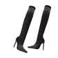 👠 ΓΥΝΑΙΚΕΊΑ SPARKLY FAUX DIAMONDS KNEE HIGH BOOTS
