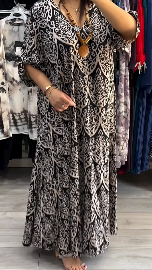 👗 [M-4XL] ΜΟΝΤΈΡΝΟ ΕΜΠΡΙΜΈ ΦΌΡΕΜΑ