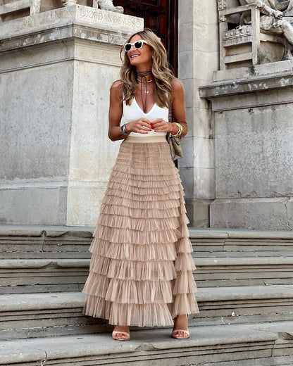 🌈 [S-2XL] ΦΟΡΈΜΑΤΑ TULLE ΠΟΛΛΑΠΛΏΝ ΣΤΡΏΣΕΩΝ