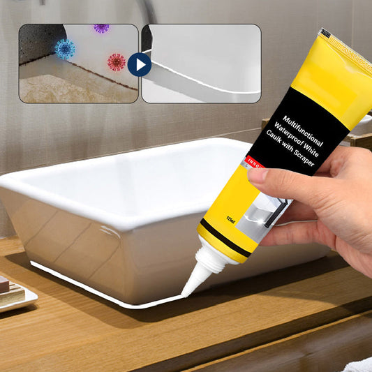 【🔥1+1 ingyenes】☔Többfunkciós vízálló fehér tömítőanyag kaparóval