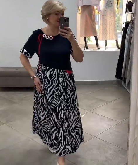 🔥Γυναικεία casual συν μέγεθος Patchwork φορέματα