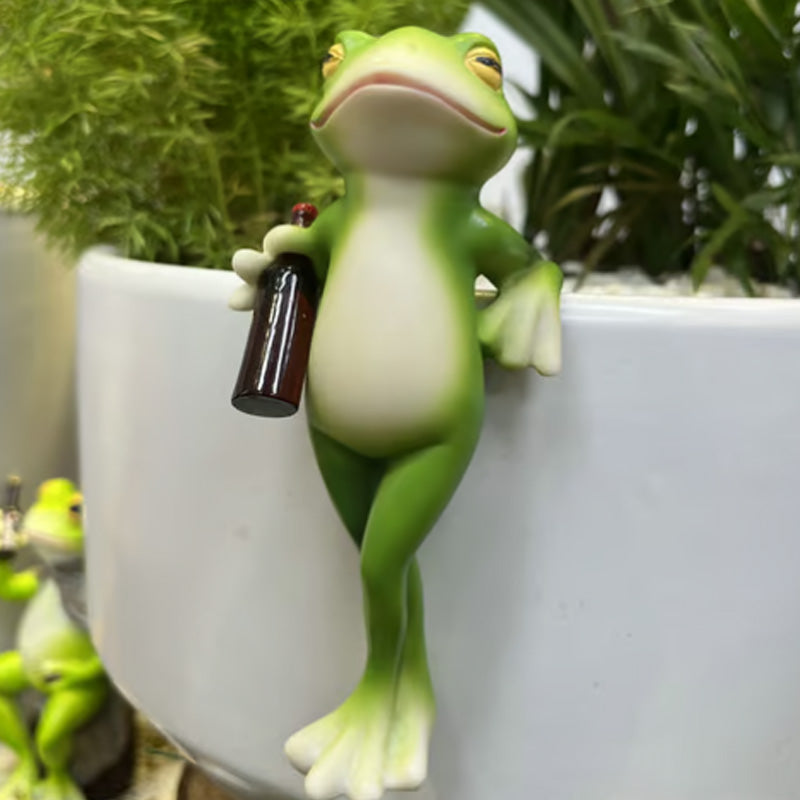 🐸Miniatűr béka figurák növényi dekorációk-2
