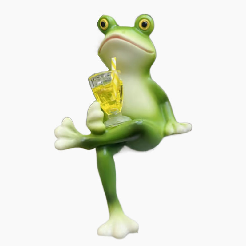 🐸Miniatűr béka figurák növényi dekorációk-9