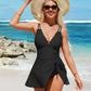 🌞S-XL🏖️Új egyrészes fürdőruha szabálytalan szoknyával és V-kivágással👙🌊