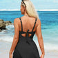 🌞S-XL🏖️Új egyrészes fürdőruha szabálytalan szoknyával és V-kivágással👙🌊