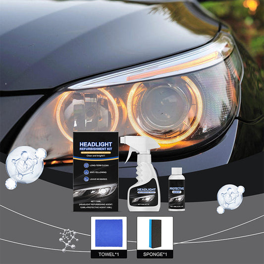🚘✨Autó fényszóró felújító készlet - Sárga foltok eltávolítása