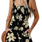 💃Women's Summer Sleeveless Loose Casual Short Smocked Romper With Pockets