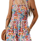 💃Women's Summer Sleeveless Loose Casual Short Smocked Romper With Pockets
