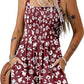 💃Women's Summer Sleeveless Loose Casual Short Smocked Romper With Pockets