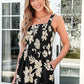 💃Women's Summer Sleeveless Loose Casual Short Smocked Romper With Pockets