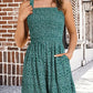 💃Women's Summer Sleeveless Loose Casual Short Smocked Romper With Pockets
