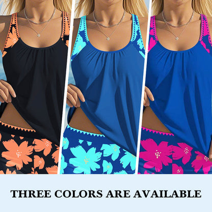 🩱【S-3XL】Női mintás tankini + rövidnadrág💖