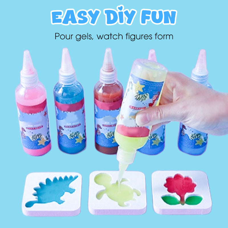 DIY 3D mágikus vízgömbök készlet gyerekeknek – kreatív formázó gélek-3