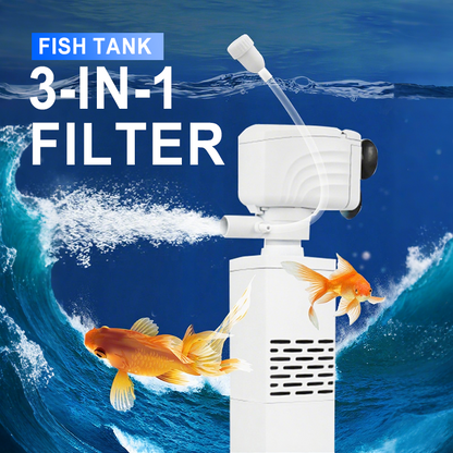 💦 Akvárium 3 az 1-ben Szűrő🐠Szűrés, Oxigénellátás és Vízkeringetés