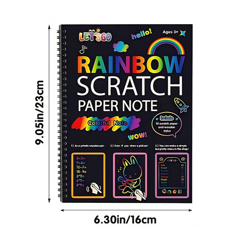 🌈Kreatív szivárványos karcolós művészeti jegyzetfüzet-7