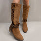 🔥Női leopárdmintás lovaglócsizma-1