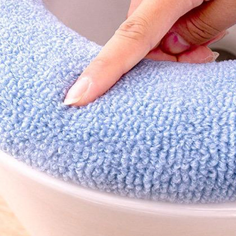 Mosható, univerzális, puha, meleg, kötött WC-ülőkeburkolat fogantyúval-4
