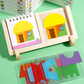 🧩 Geometrikus házréteges puzzle fa alapon 👶