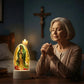 🙏Inspiráló vallási témájú akril LED éjszakai lámpa ✝️ Szűz Mária imalámpa