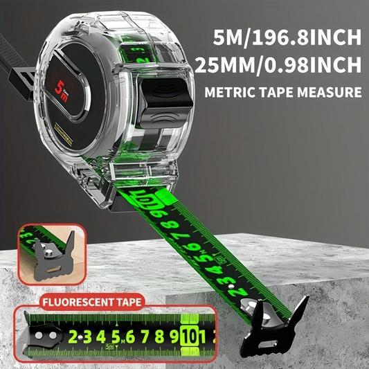 👨‍🔧👍 Magas Pontosságú Fluoreszcens Mérőszalag 📏✨