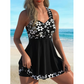 🏝️S-4XL👙 Női virágos egyrészes fürdőruha 🌊 (rövidnadrággal)