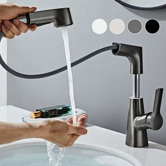 🚰1 lyukú fürdőszobai csaptelep kihúzható szórófejjel