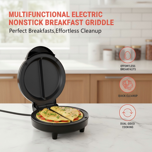 🍳Többfunkciós elektromos tapadásmentes reggeli sütőlap