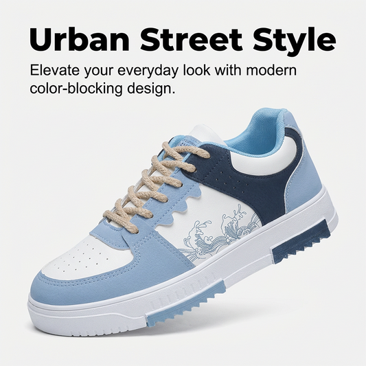 Férfi alkalmi színes blokkos platform cipő🦶👟