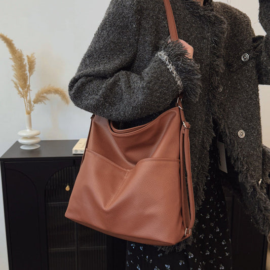 🛍️Lazább stílusú nagy űrtartalmú női bőrtáskák🎒✨