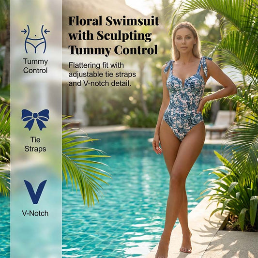 🌸Női divat👙mintás egyrészes fürdőruha