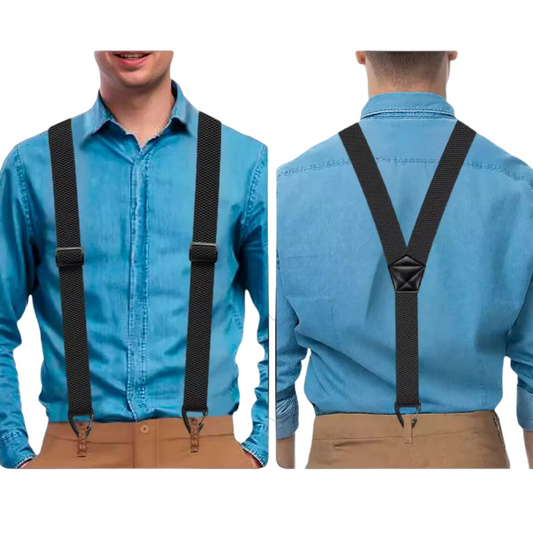 👔 Férfi nadrágtartó (hózentróger) X-háttal és csatos rögzítéssel👖