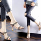 🥳Strasszos nyitott orrú tűsarkú szandál👠